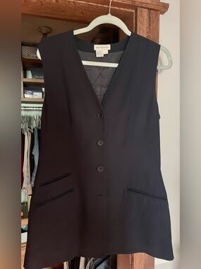 Ann Taylor Navy Tailored 90’s Vest